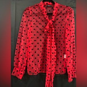 Red SHEIN Blouse Small